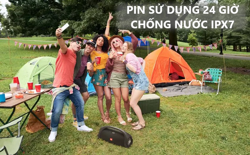jbl-boombox-2-4 chống nước IPX7 cao cấp, nghe nhạc liên tục 24 giờ