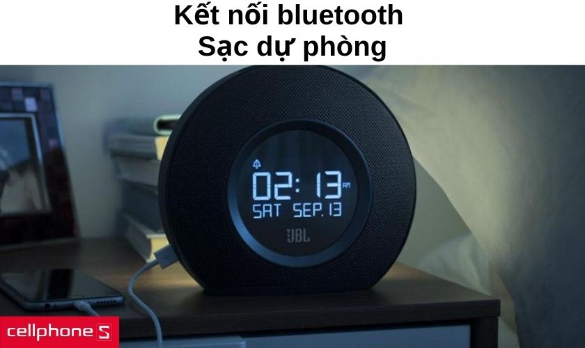 loa-bluetooth-dong-ho-de-ban-jbl-horizon-2-2 Kết nối bluetooth dễ dàng, âm thanh ấn tượng cùng khả năng sạc dự phòng