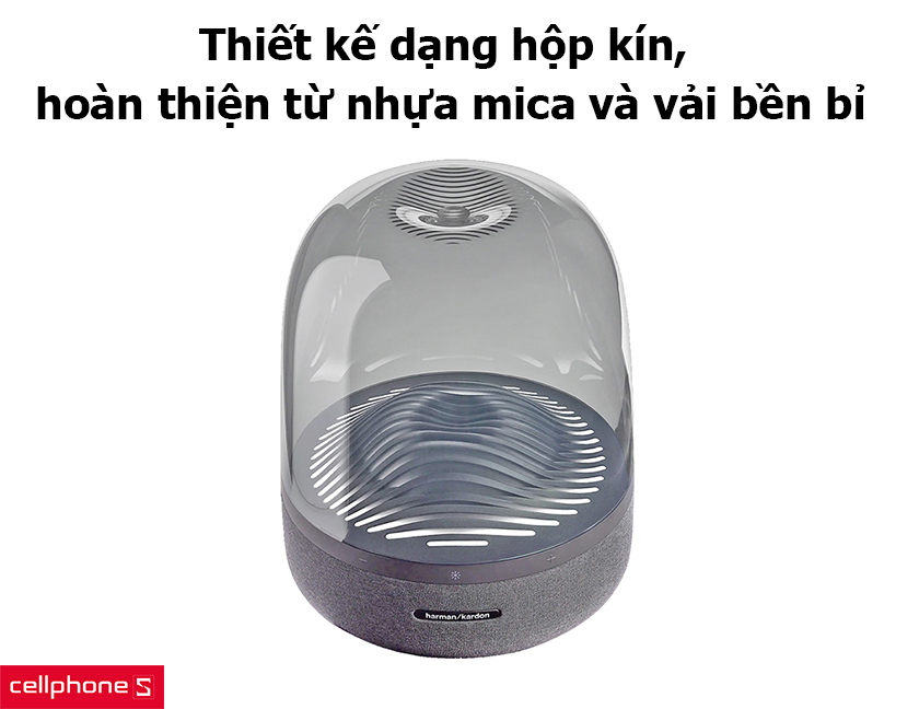 loa-bluetooth-harman-kardon-aura-studio-3-1 Thiết kế dạng hộp kín, hoàn thiện từ nhựa mica và vải bền bỉ