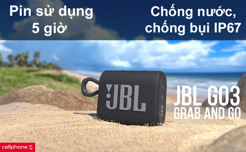 loa-bluetooth-jbl-go-3-2 Chống nước và chống bụi IP67