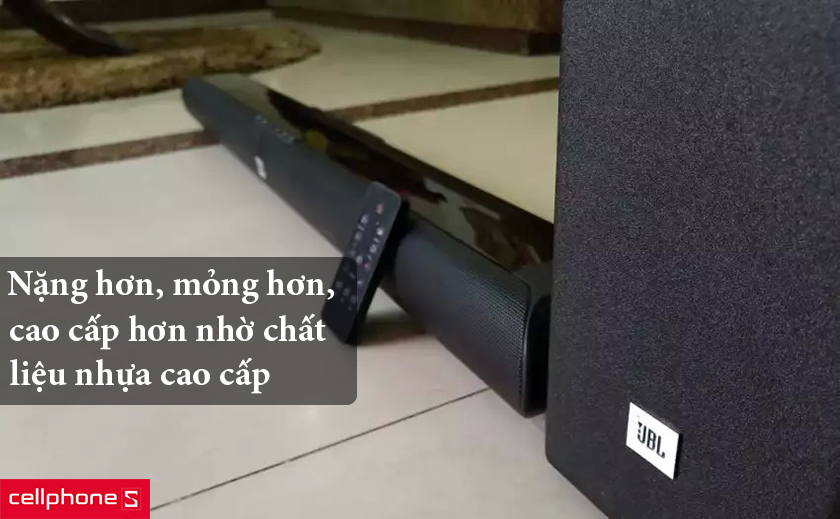 loa-tivi-jbl-sb160-2 Nặng hơn, mỏng hơn, cao cấp hơn cùng chất liệu nhựa cao cấp