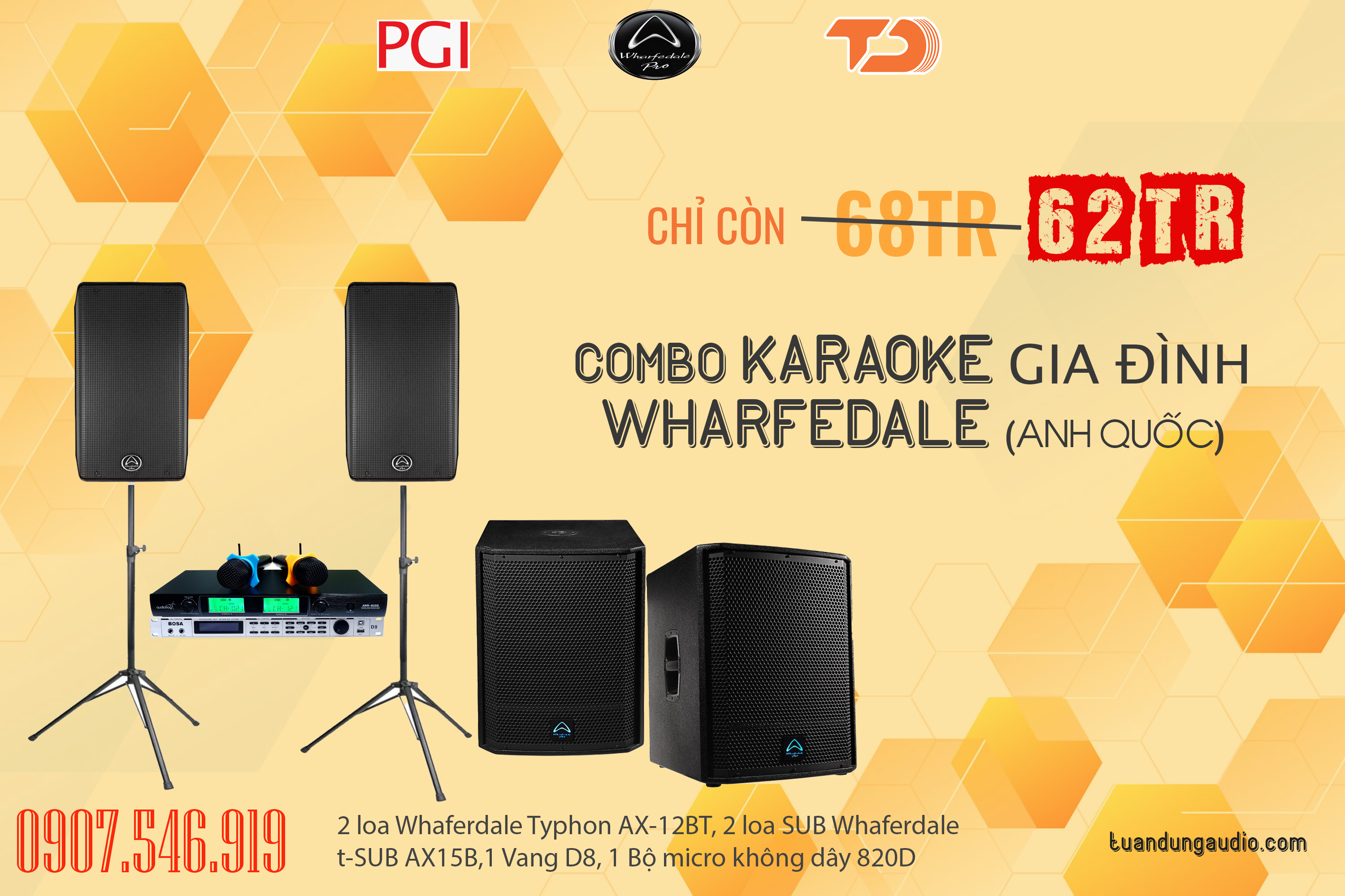 Combo Karaoke Wharfedale AX12BT