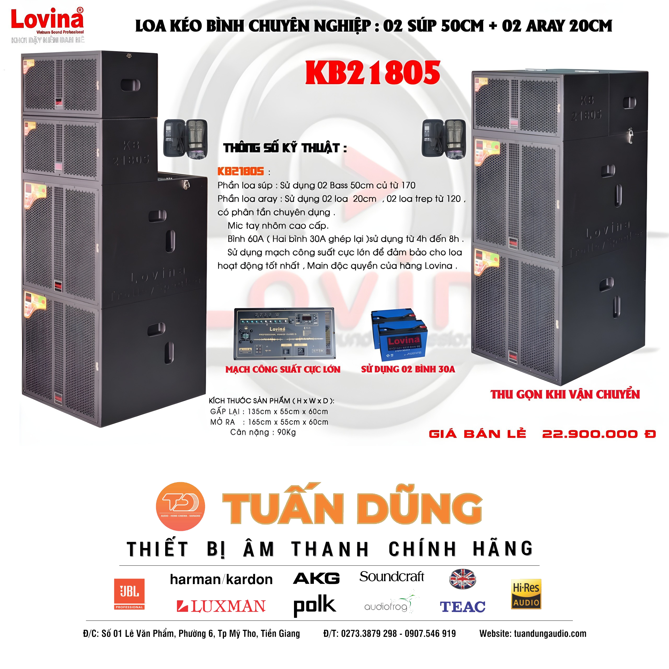 Loa kéo di động Lovina KB21805