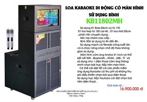 Loa kéo tủ Lovina KB11802MH, loa 03 đường tiếng