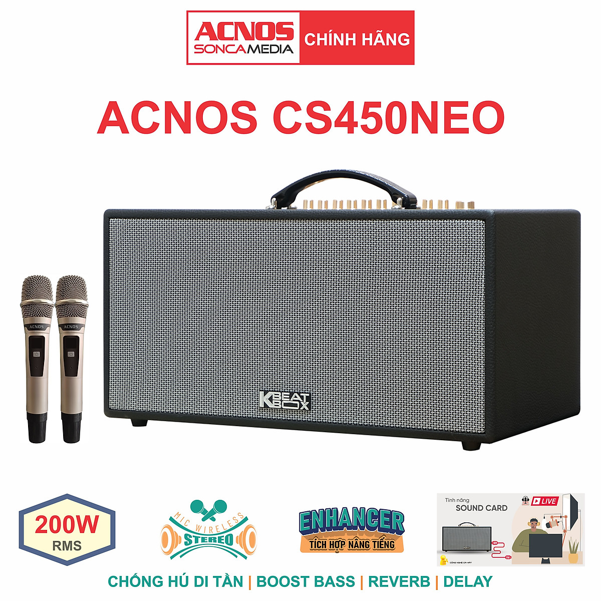 Loa Karaoke Di Động Xách Tay ACNOS CS450neo